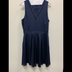 Petite Banana Republic Navy Silk Dress